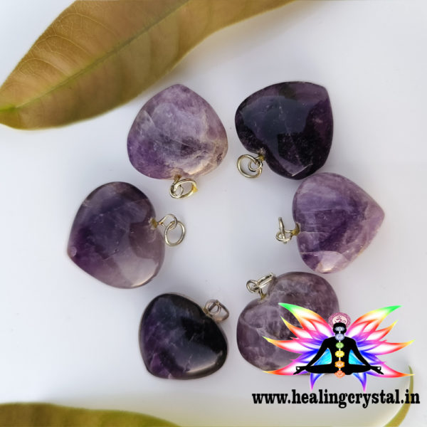 Amethyst Crystal Pendant Heart