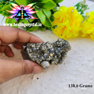 Gold Pyrite Crystal Raw 138.6 grams Peru (Single Piece)