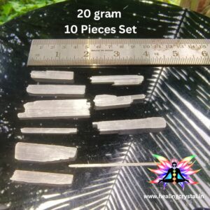 Selenite Crystal Raw 20 grams (Pack Of 11 Piece) Small Size