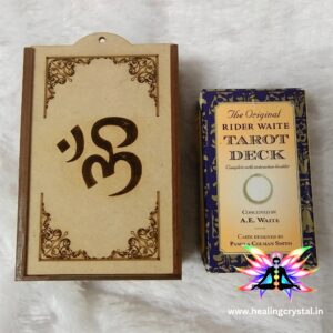 Tarot Cards Storage Box With Engrave Design Om Mantra