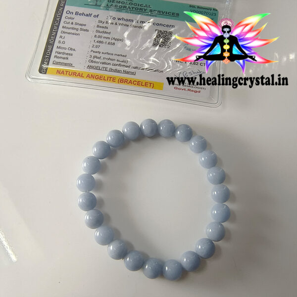 Angelite Crystal Stone Bracelet