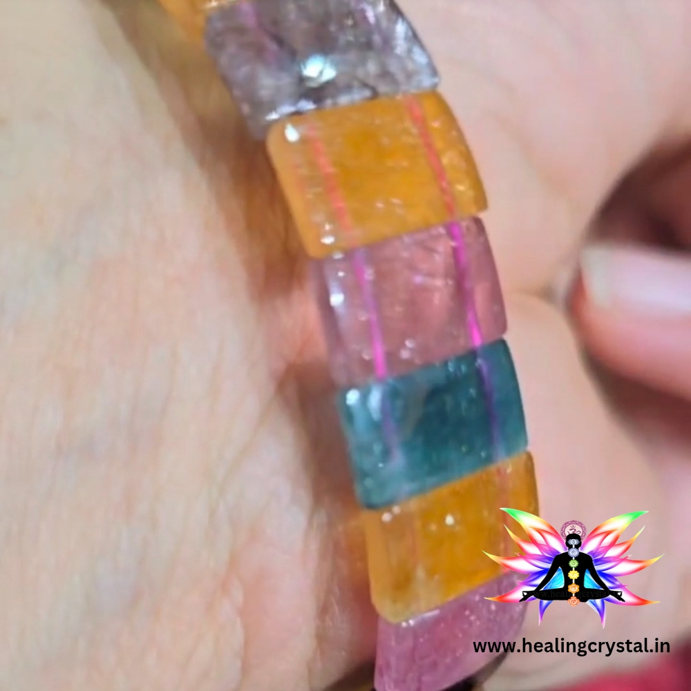 Multi Tourmaline Crystal Bracelet