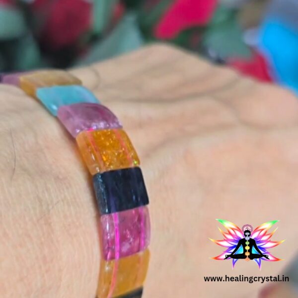 Multi Tourmaline Crystal Bracelet