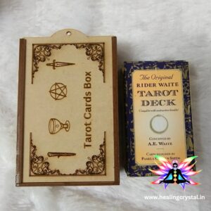 Tarot Cards Storage Box With Engrave Design Tarot cards 4 suit (wand, swords, cups, coins)