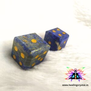 Lapis Lazuli Crystal Stone Playing Dice Decor (Single Piece)