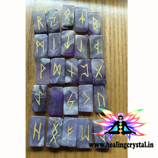Rune Set Pagan Symbol Amethyst By Healing Crystal Shop India 2