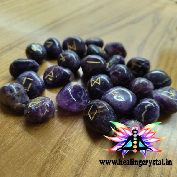 Rune Set Pagan Symbol Amethyst By Healing Crystal Shop India